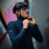 ES16 Langarm-Fahrradfleece Supreme, Unisex. Dunkelblau.