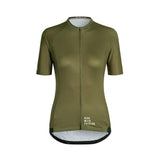 ES16 Radtrikot Streifen Dunkelgrün - Damen