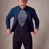 ES16 Langarm-Fahrradfleece Supreme, Unisex. Dunkelblau.